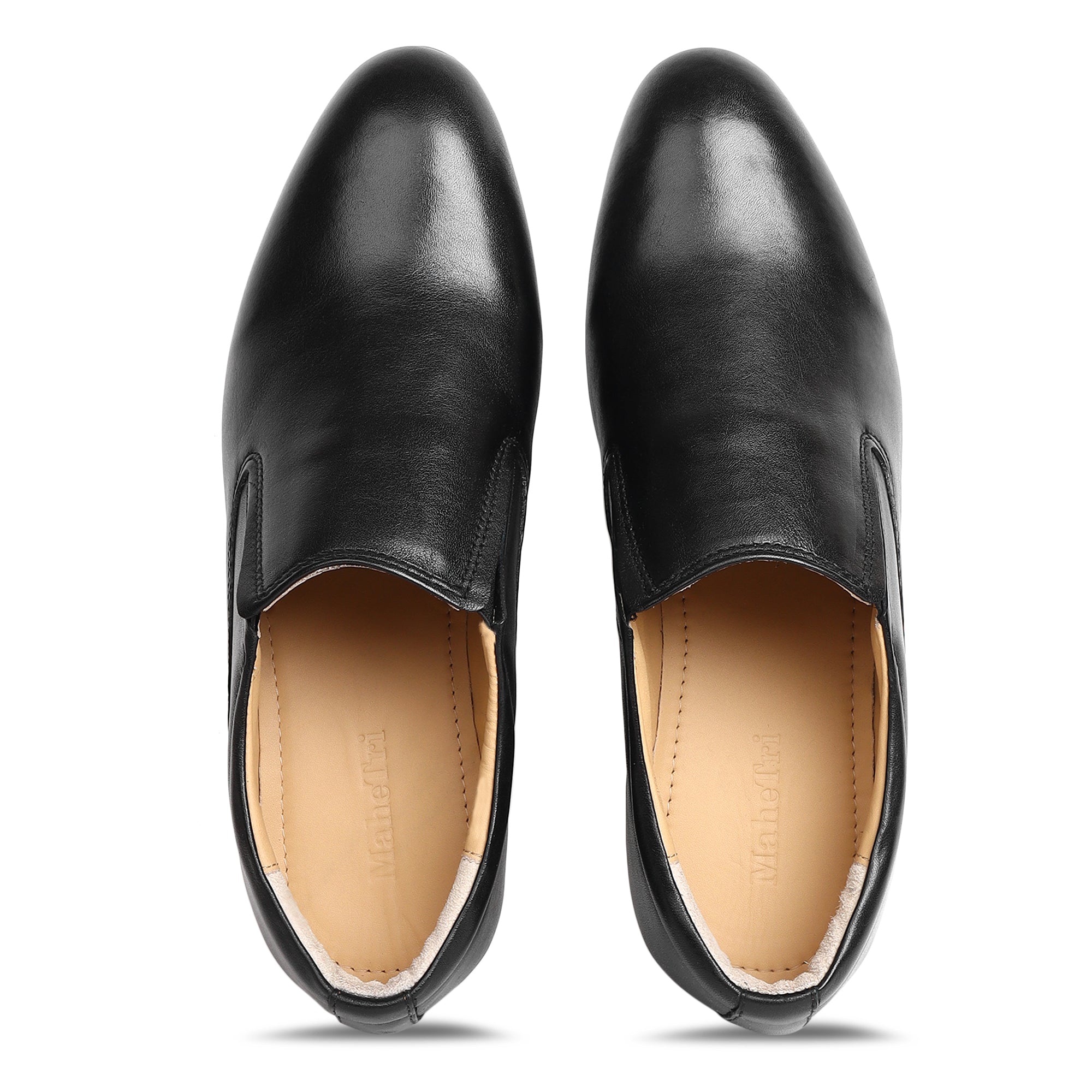 Mens Black Leather Slip-On thumbnail 25