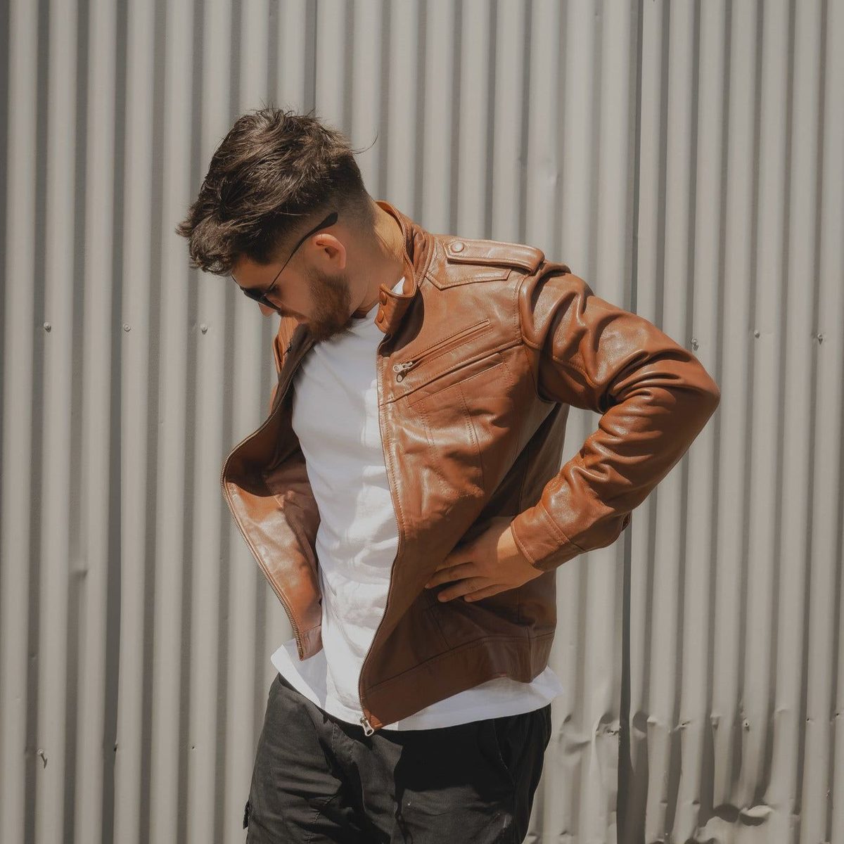 Men's Brown Leather Jacket