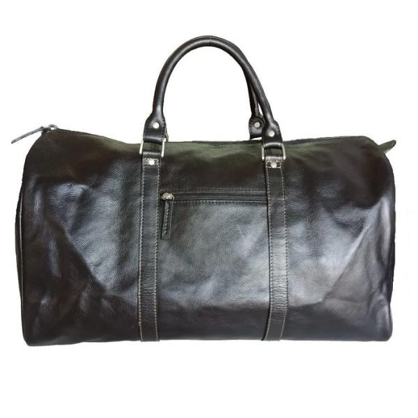 Leather Black Duffle Bag