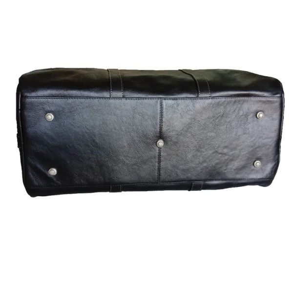Leather Black Duffle Bag thumbnail 3