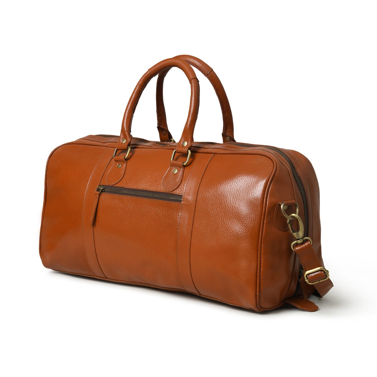 IndiFash Vintage Leather men’s Travel Duffle luggage Bag Brown thumbnail 6