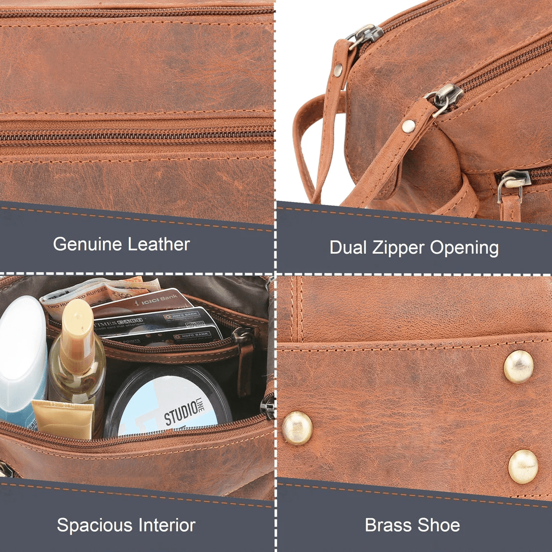 Mens Toiletry Bag, Kit, Custom Wedding Gift, Leather Travel Case, Leather Toiletry Bag, Monogram Dopp Kit, Gifts for Husband thumbnail 2