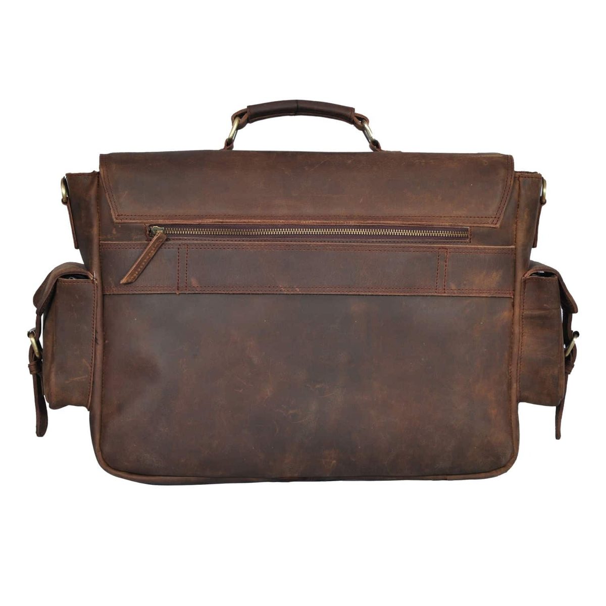 IndiFash - 11*15 Inch Handcrafted buffalo Leather Messenger Bag | 100% Genuine Leather thumbnail 3