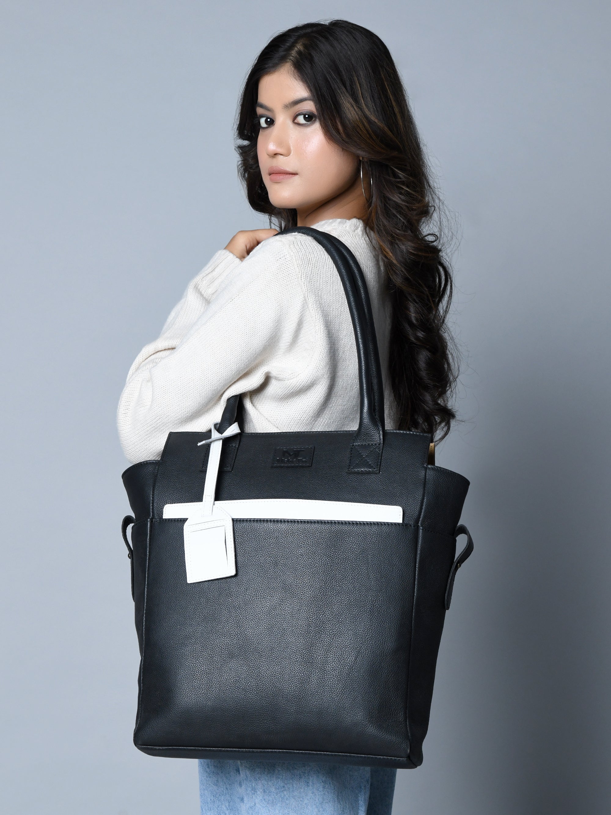 Midnight Elegance Noir Shopper Tote thumbnail 3