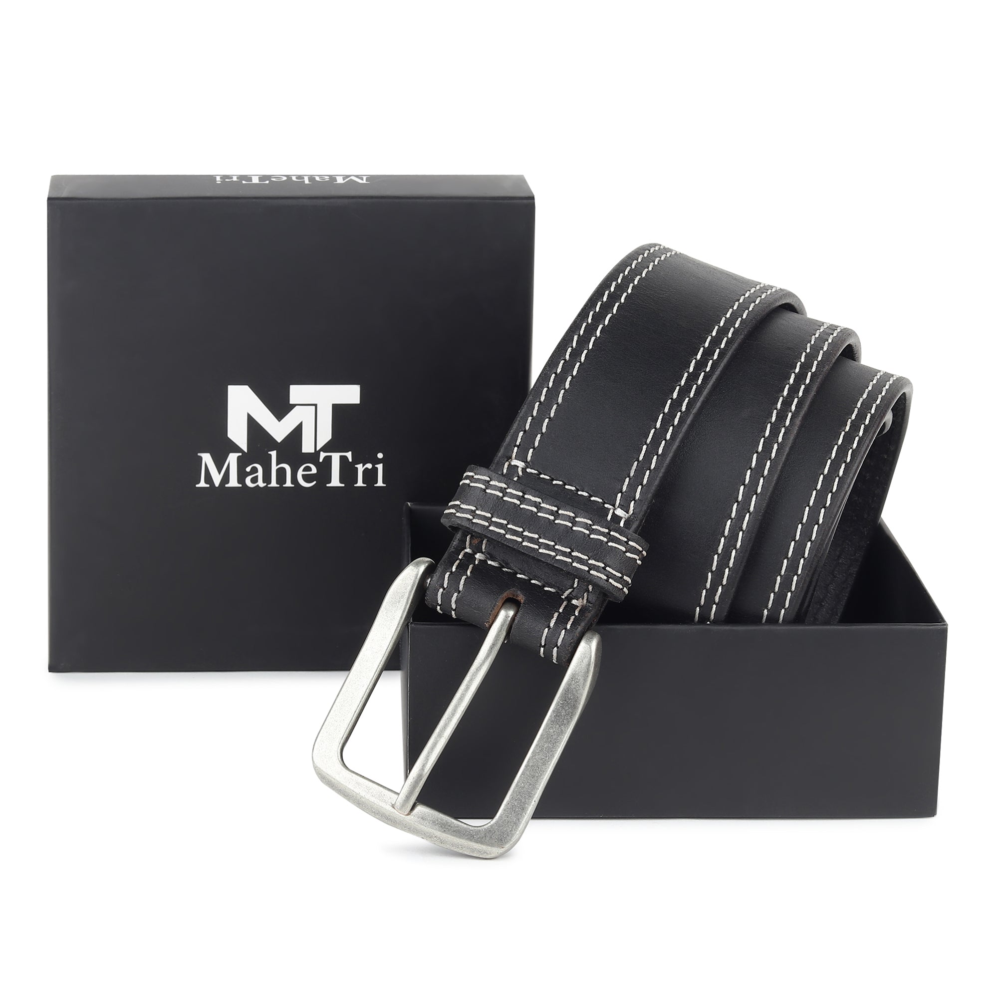 Midnight Ranger Black Leather Belt thumbnail 60
