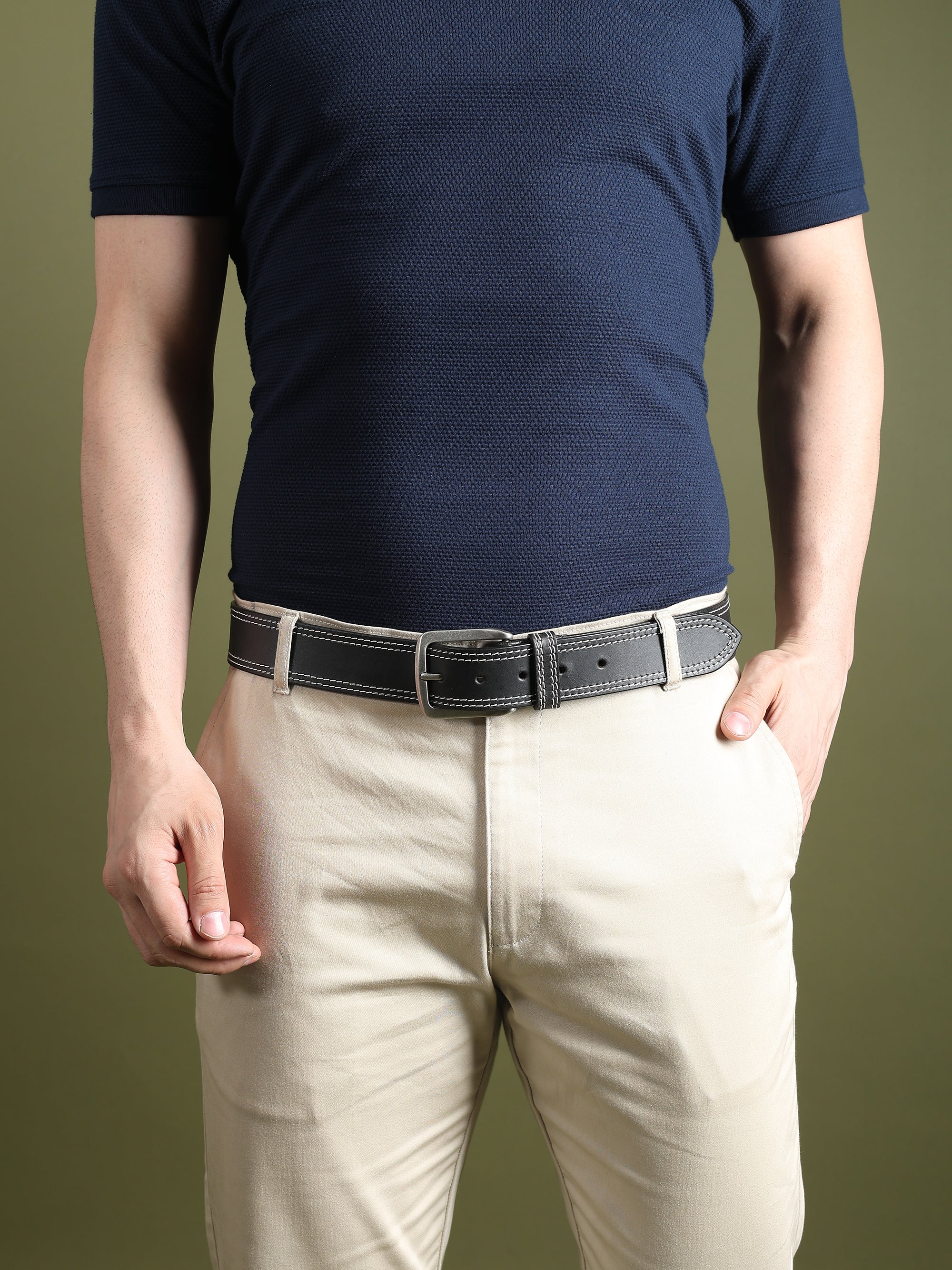 Midnight Ranger Black Leather Belt thumbnail 75