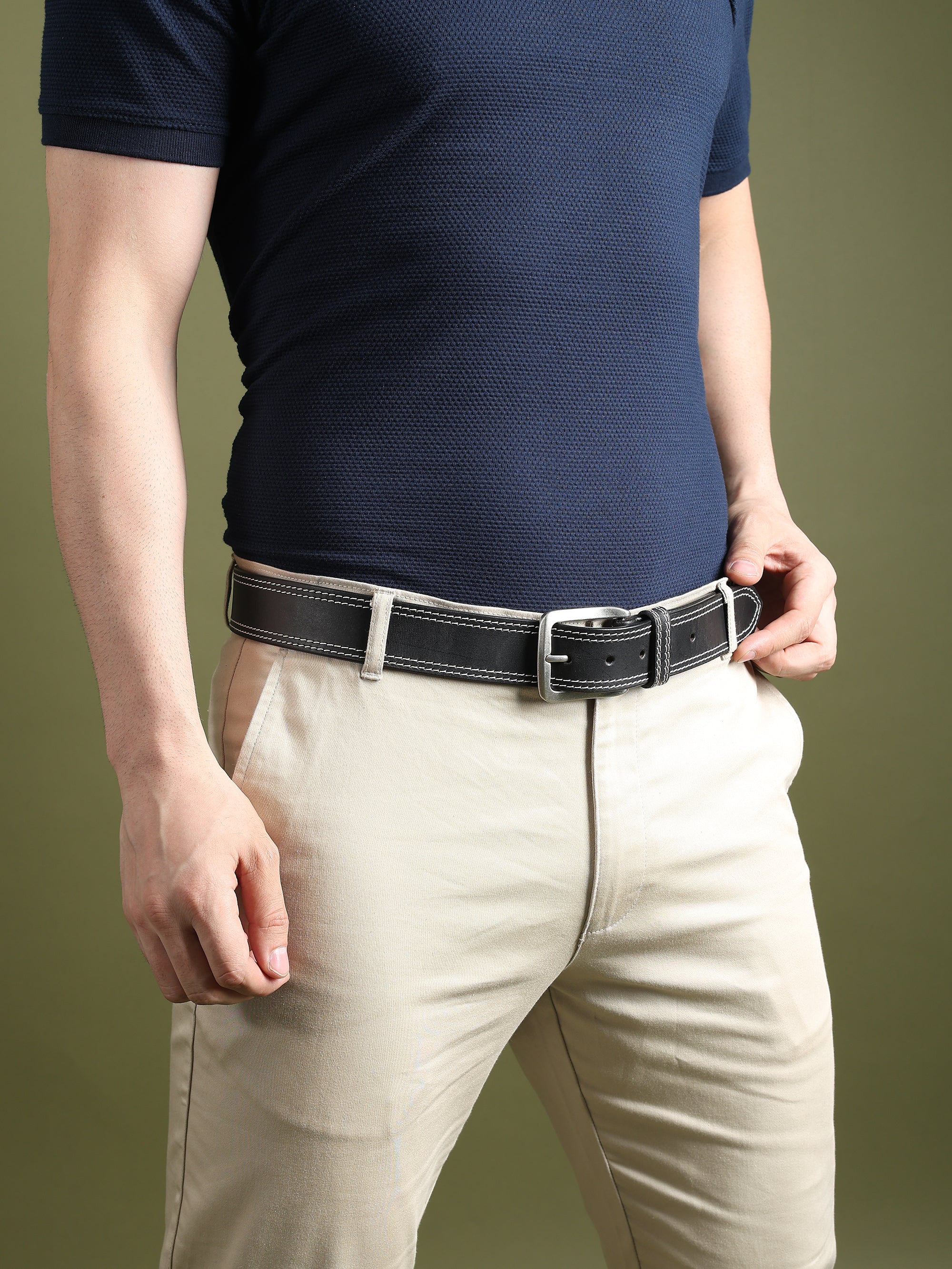 Midnight Ranger Black Leather Belt thumbnail 77