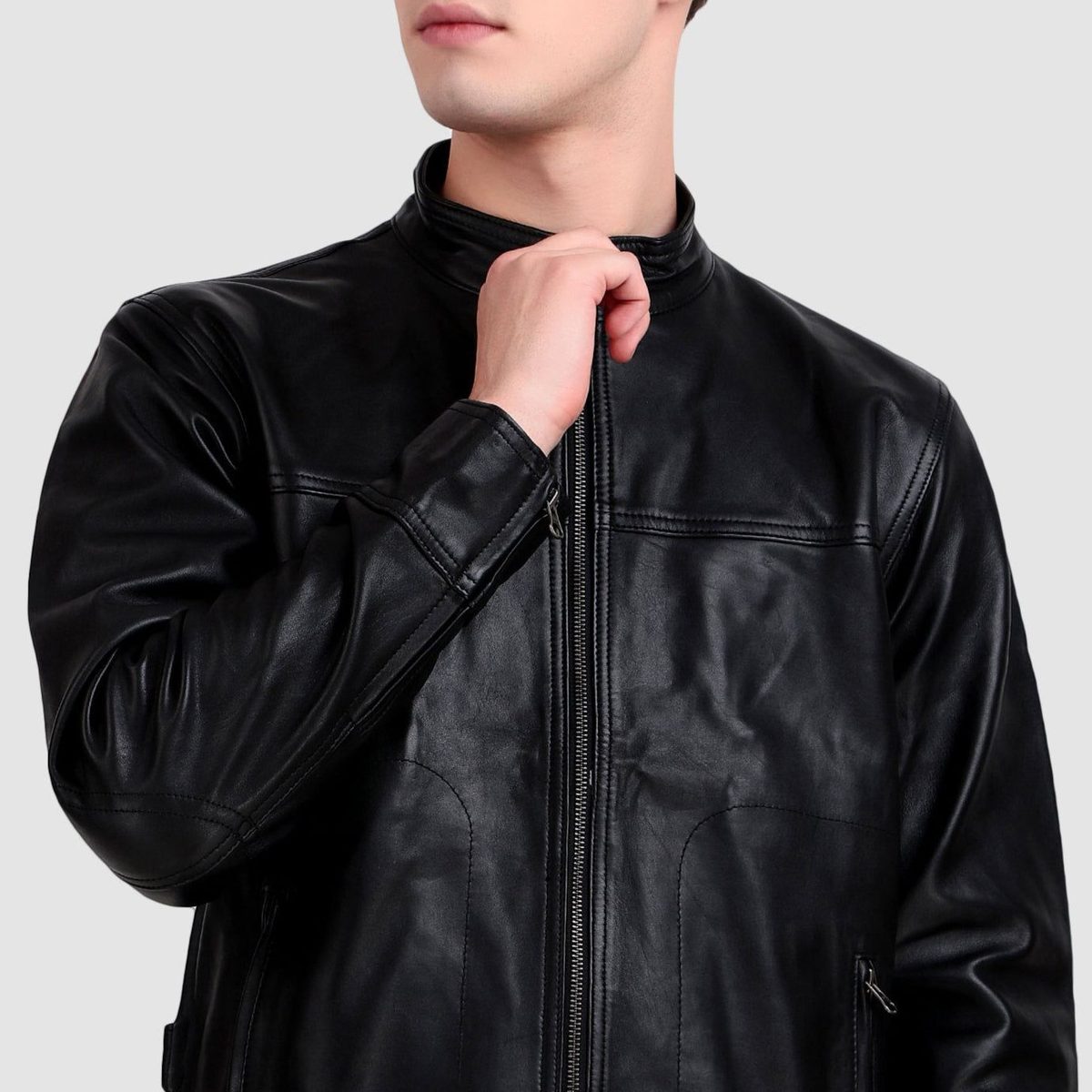 Midnight Rider Black Leather Jacket thumbnail 2