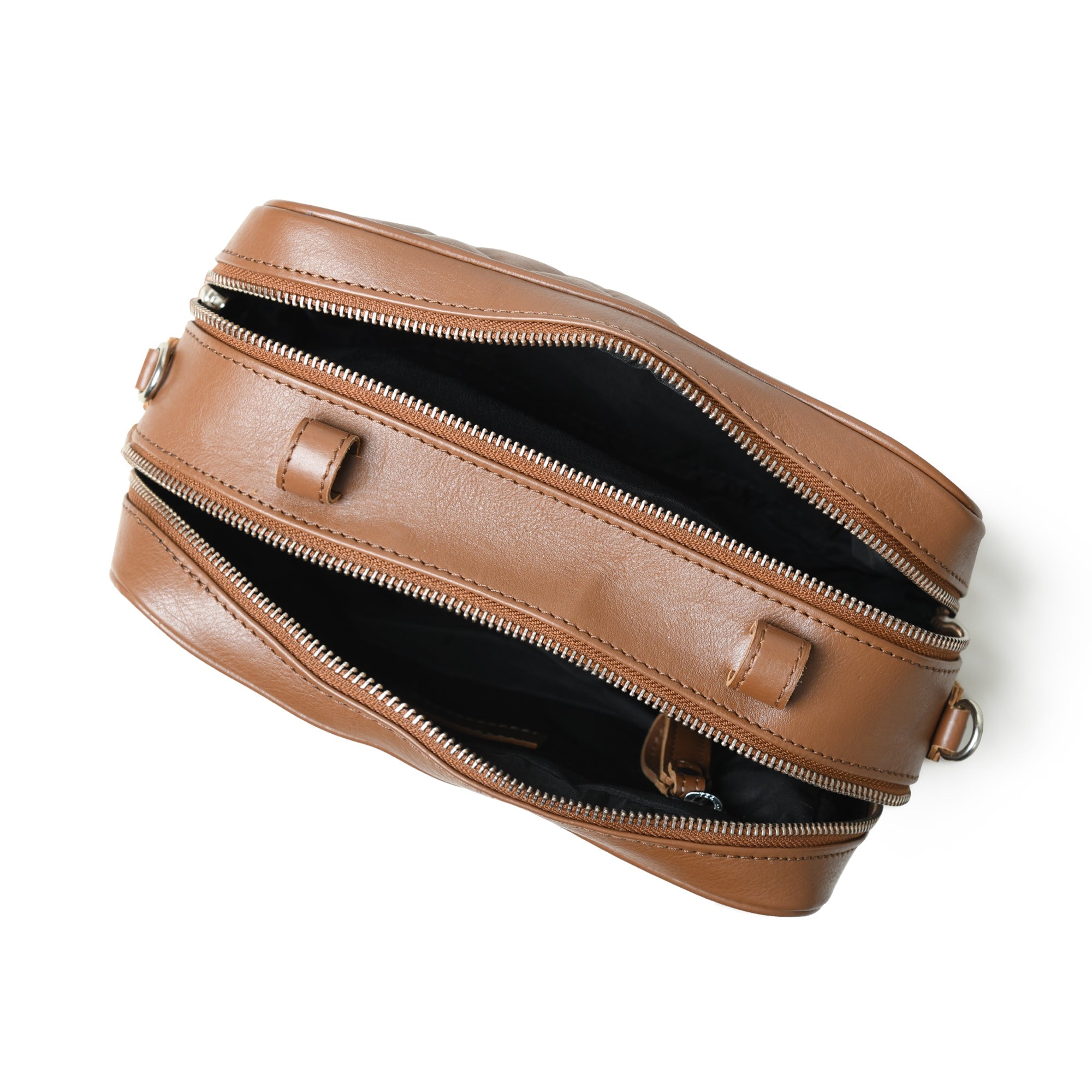 Stylish Mini Quilted Crossbody Bag, Rich Brown thumbnail 6