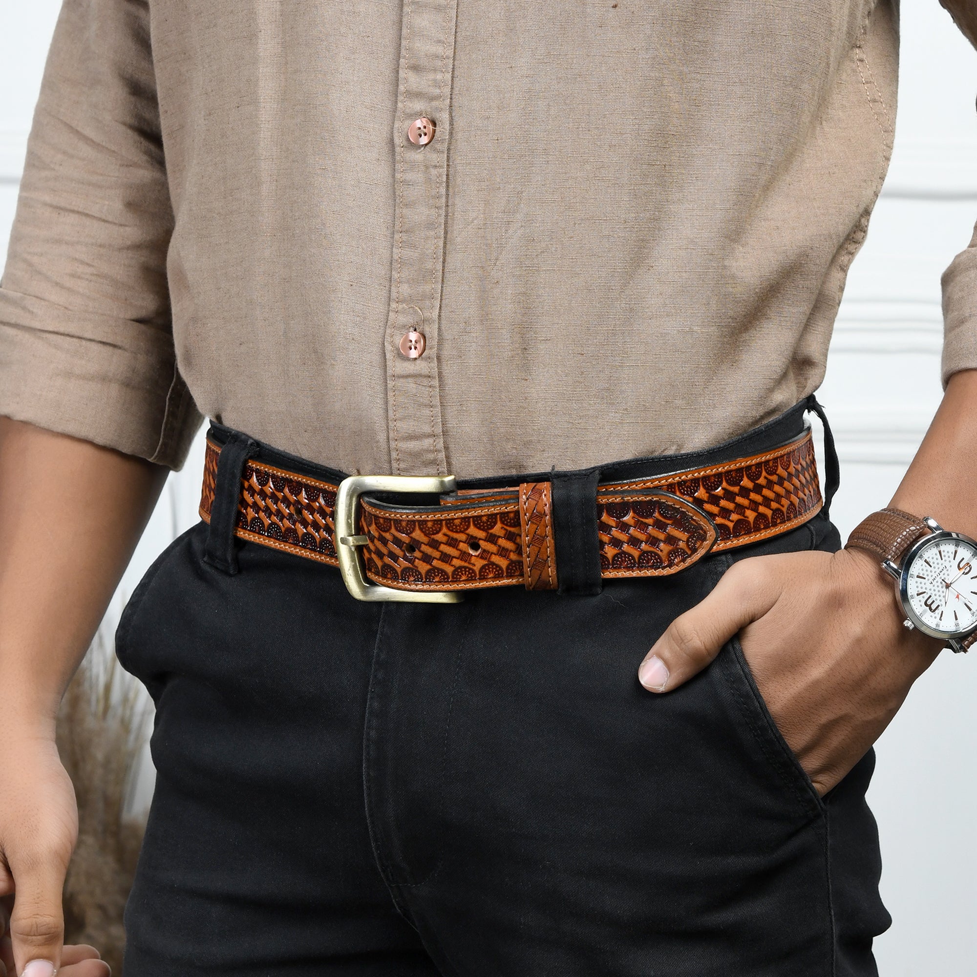 Modern Western Leather Belt thumbnail 9
