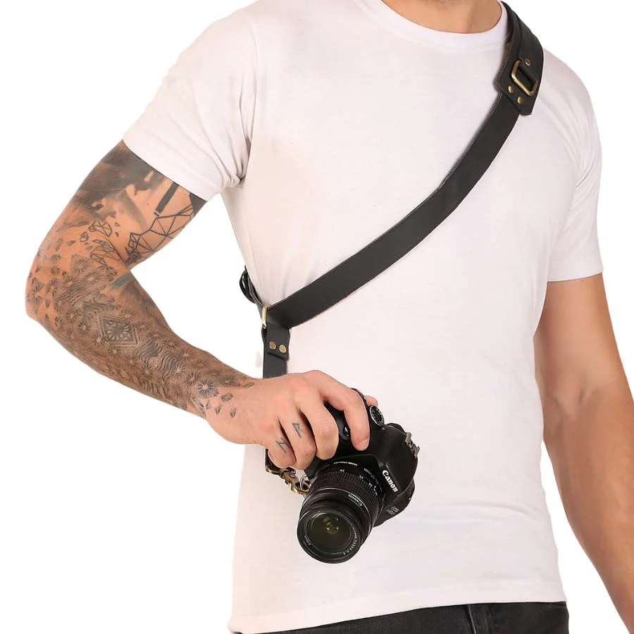 Monolens Leather Camera Strap Black