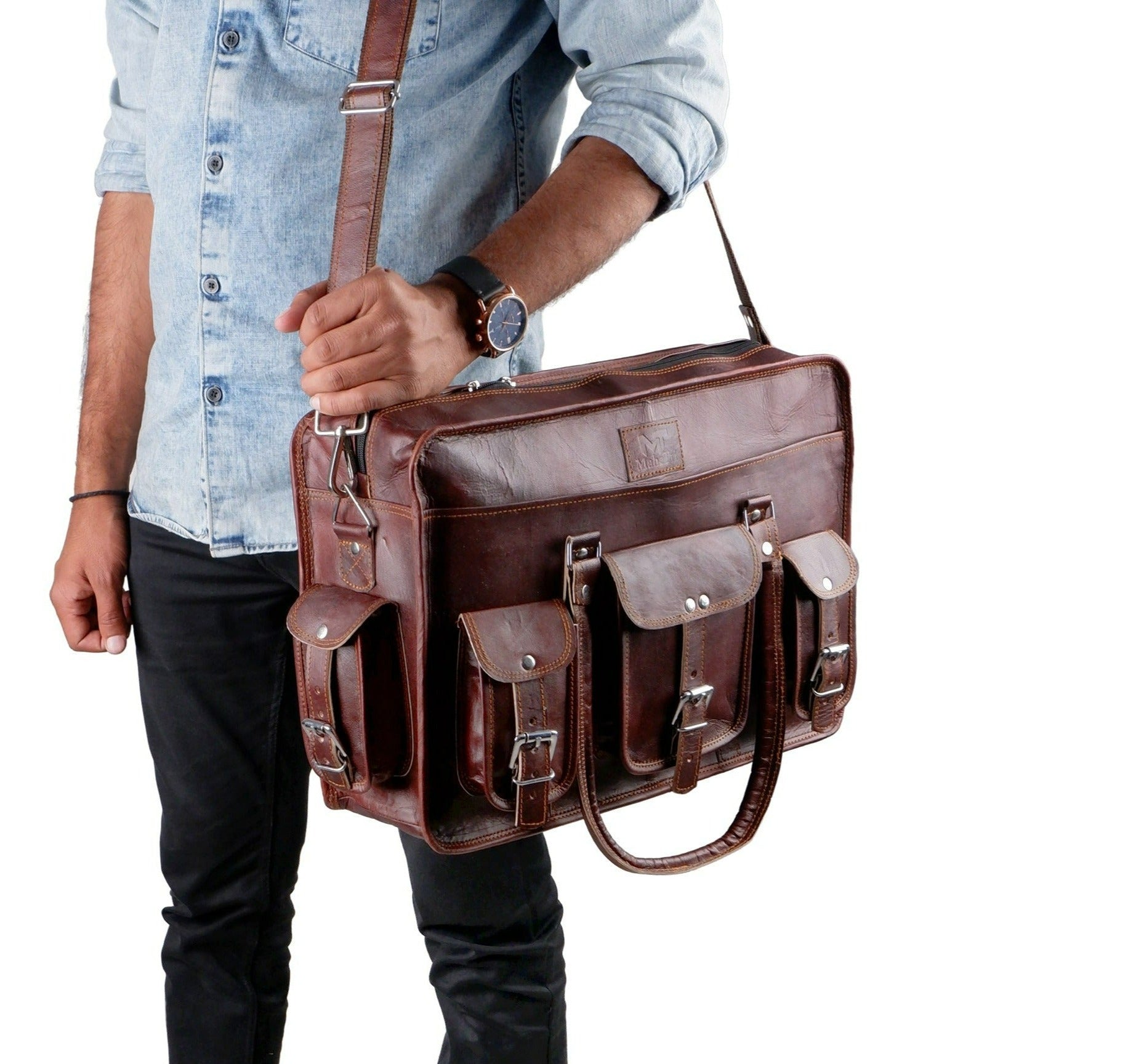 Morgan Leather Briefcase thumbnail 2