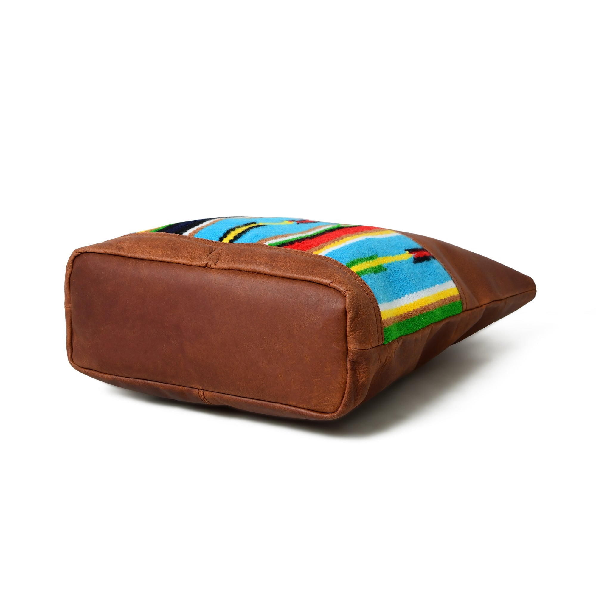 Multicoloured Leather Tote Bag thumbnail 8