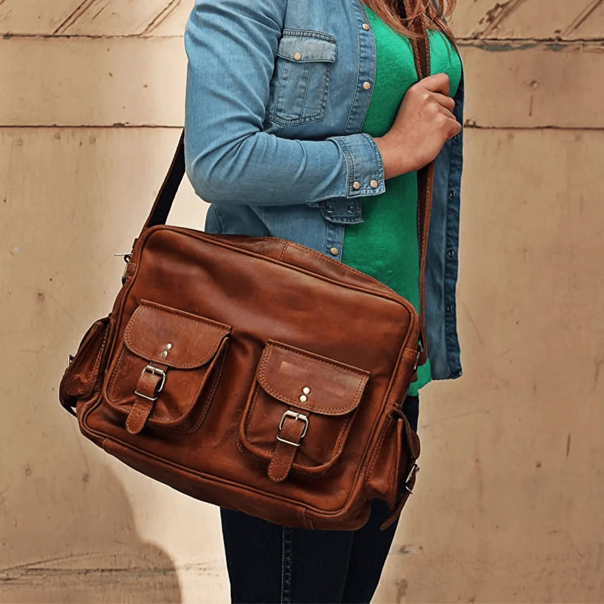 IndiFash - Multipurpose Handcrafted Leather Travel Bag | 100% Genuine Leather