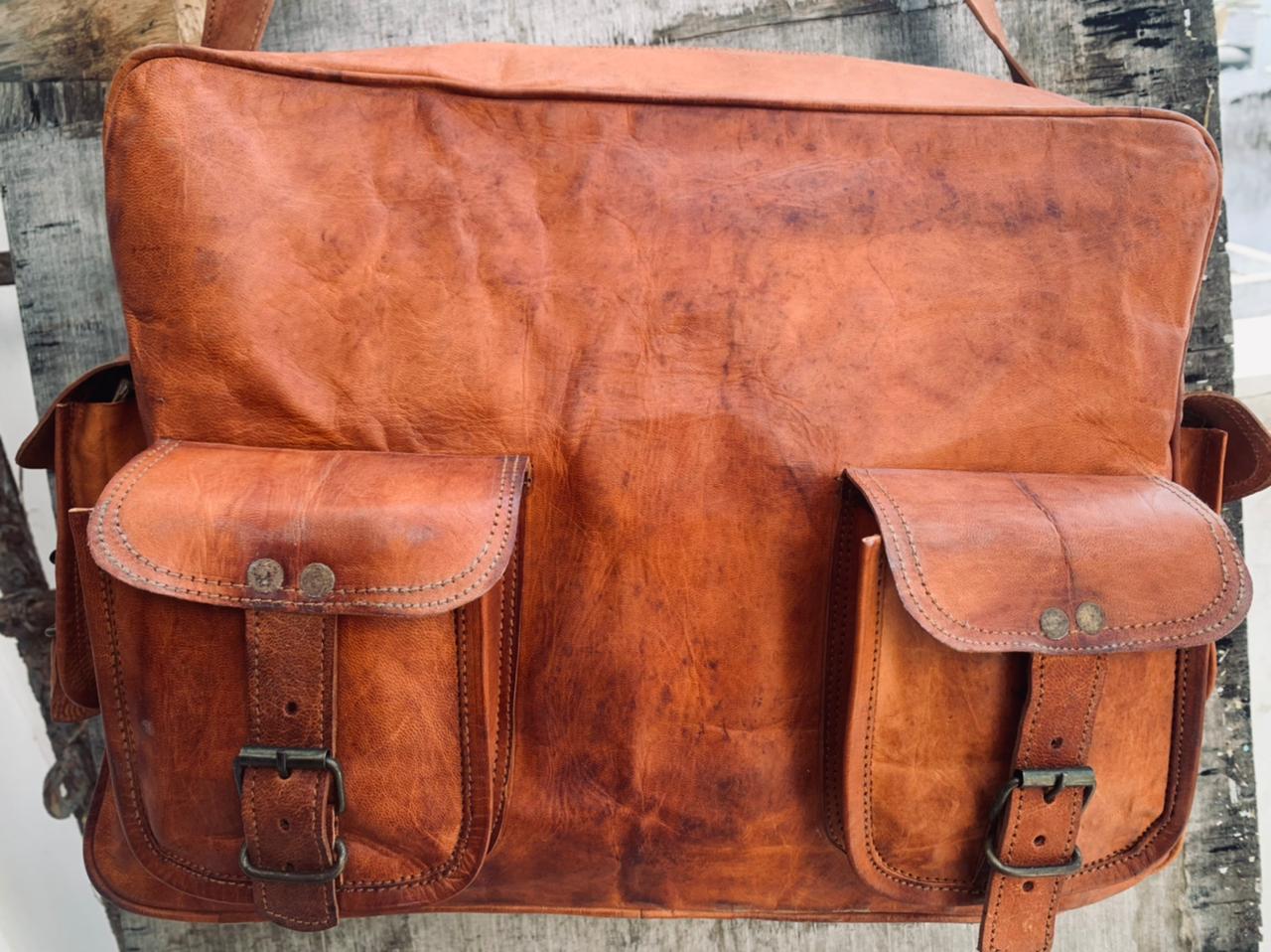 IndiFash - Multipurpose Handcrafted Leather Travel Bag | 100% Genuine Leather thumbnail 3