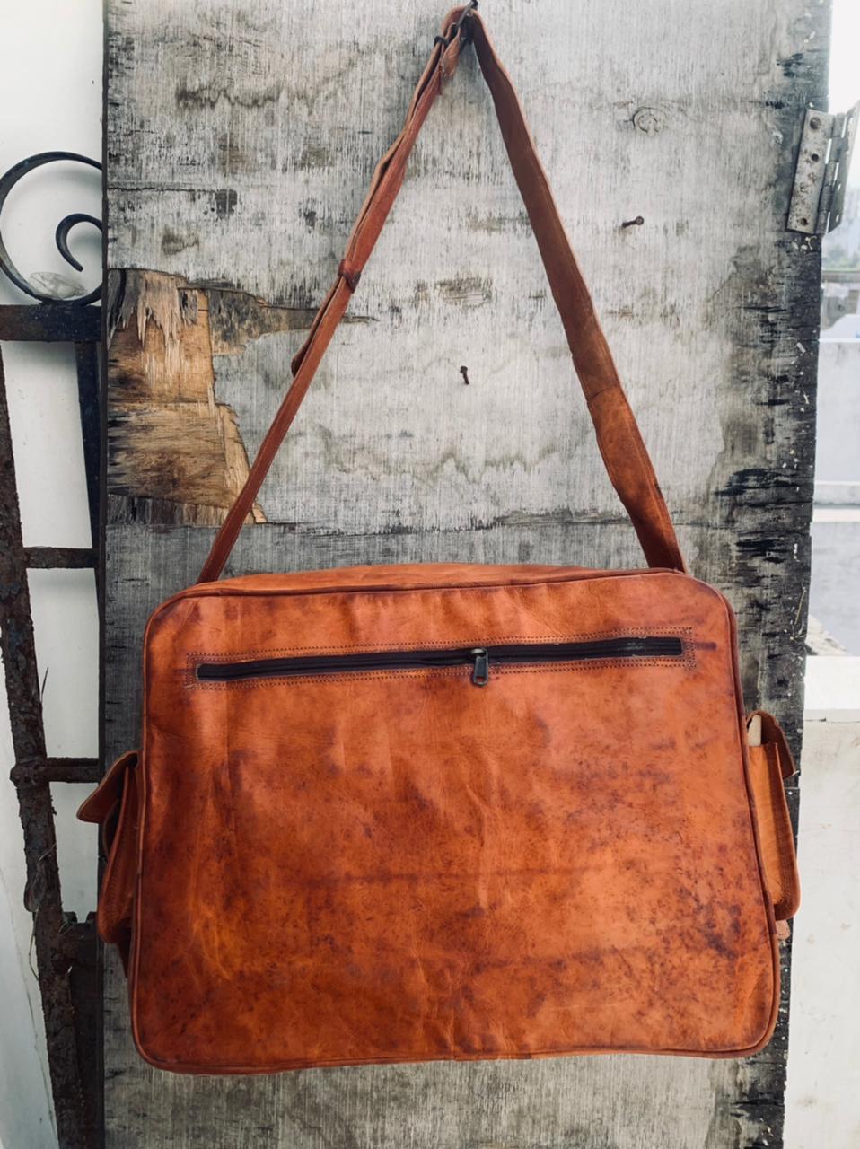 IndiFash - Multipurpose Handcrafted Leather Travel Bag | 100% Genuine Leather thumbnail 4