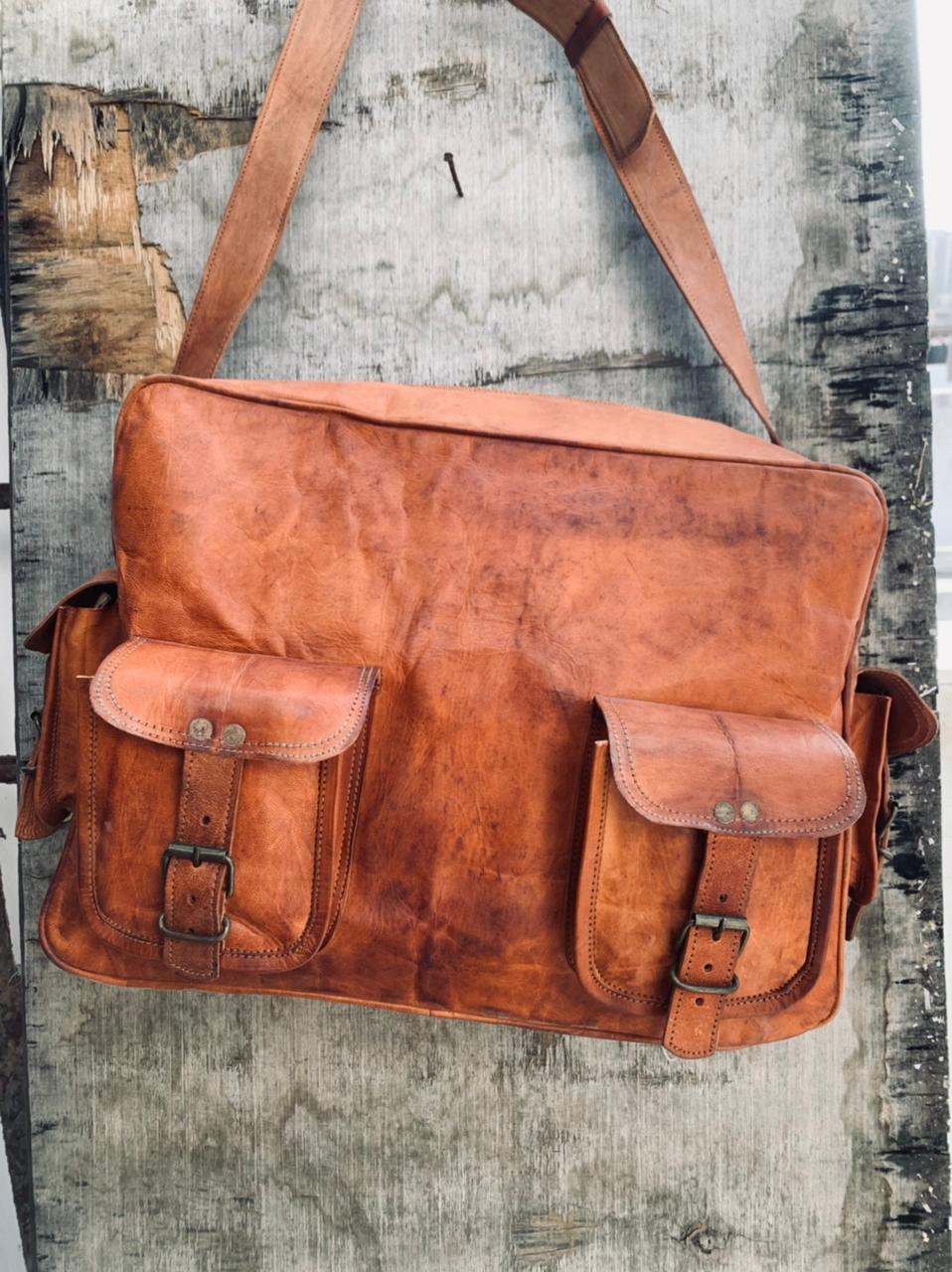 IndiFash - Multipurpose Handcrafted Leather Travel Bag | 100% Genuine Leather thumbnail 6
