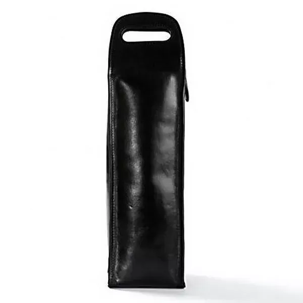One Wine Carrier. Leather Wine Tote. Wine Holder. Engraved Wine Tote. Leather bottle holder thumbnail 3