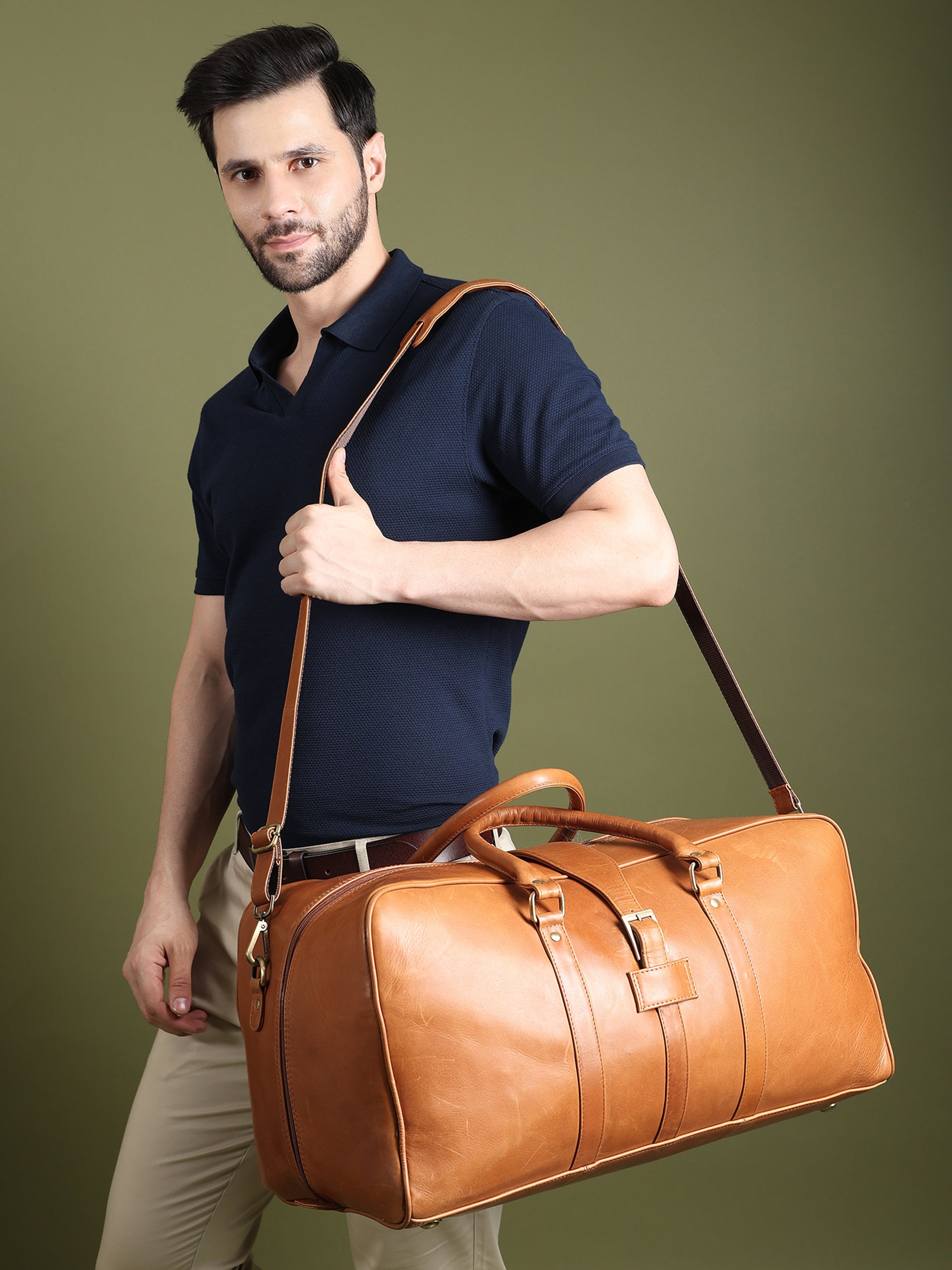 Port Blair Leather Duffle Travel Bag thumbnail 3
