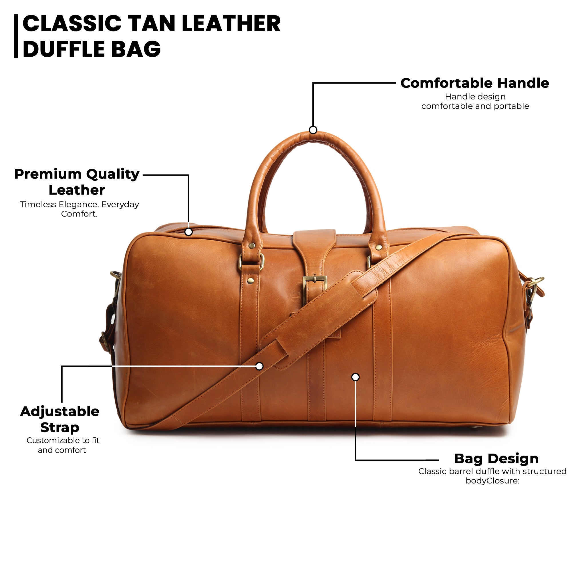 Port Blair Leather Duffle Travel Bag thumbnail 8