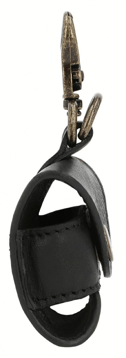 Premium Black Leather Dog Poop Bag Dispenser thumbnail 4