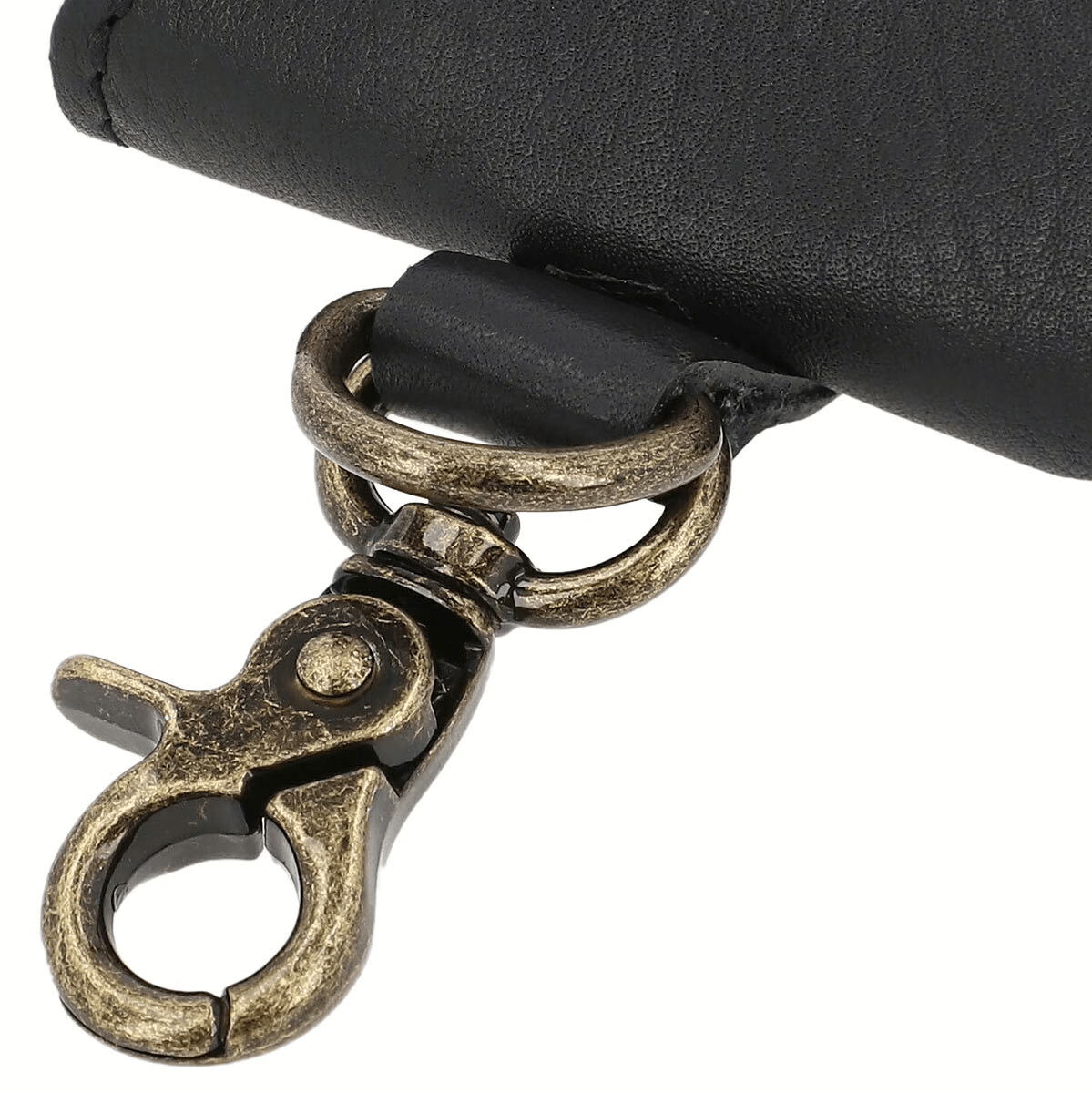 Premium Black Leather Dog Poop Bag Dispenser thumbnail 5