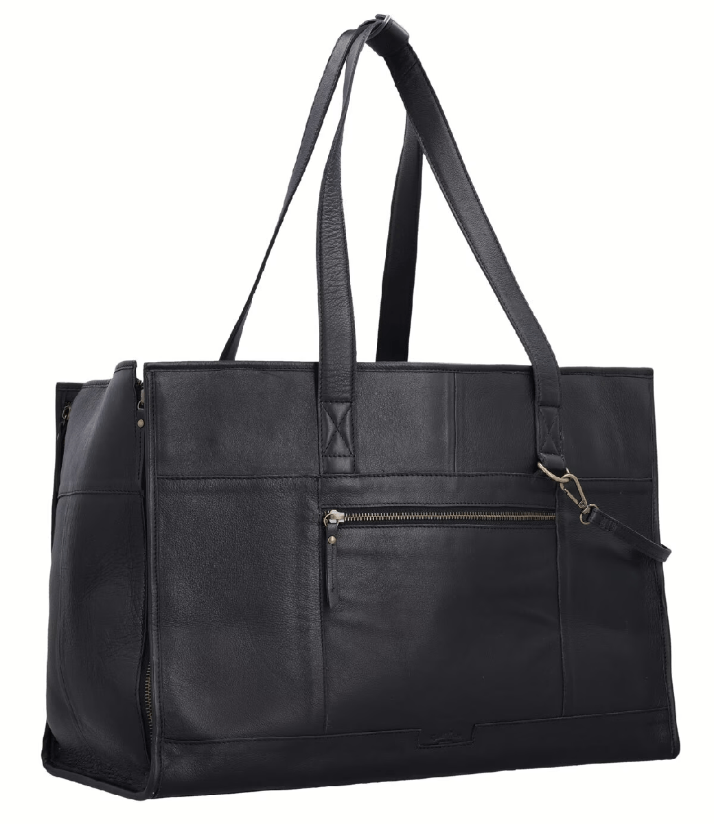 Premium Black Leather Pet Carrier Bag thumbnail 3