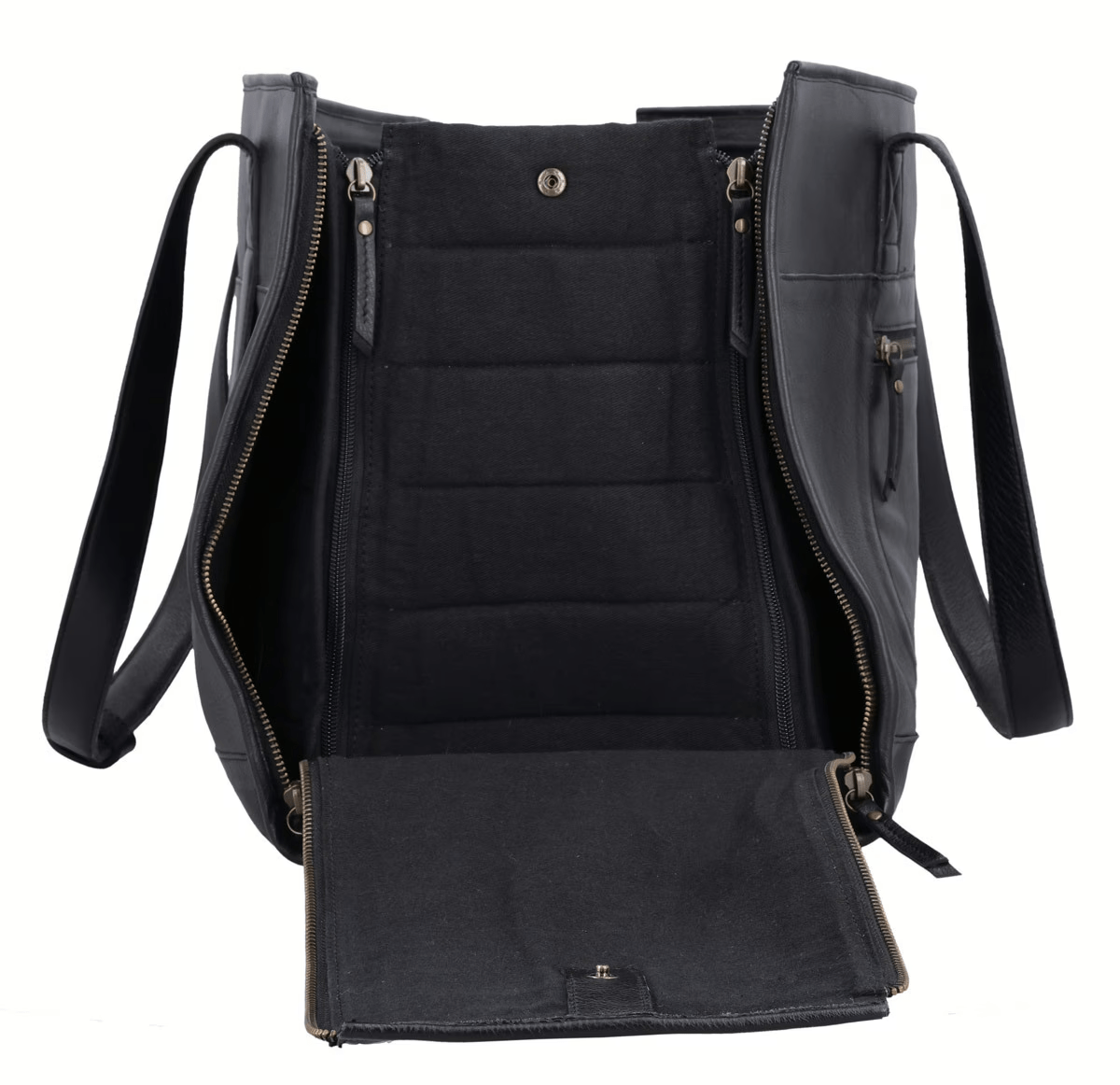 Premium Black Leather Pet Carrier Bag thumbnail 7