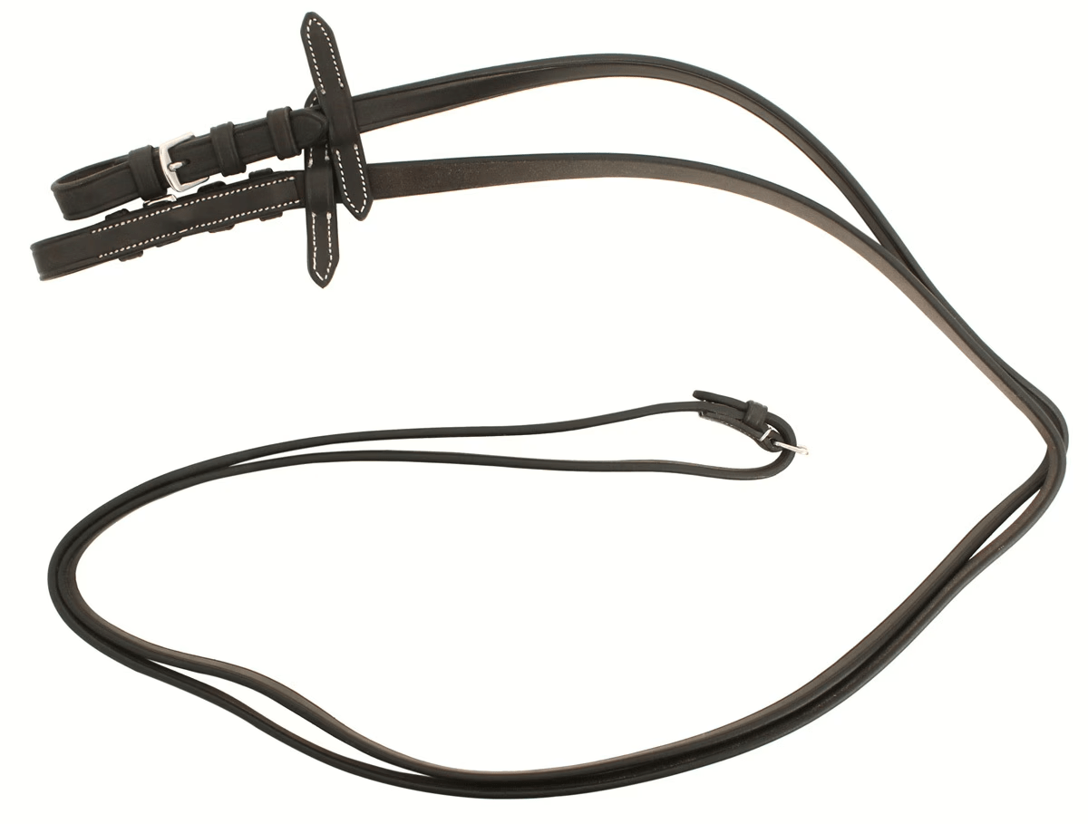 Premium Brown Leather Bridle Loop Reins thumbnail 5