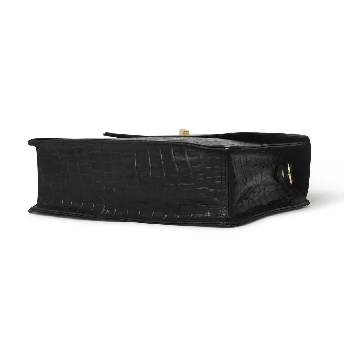 IndiFash - Handcrafted Unique Sling Buffalo Leather Bag for Women’s black thumbnail 4