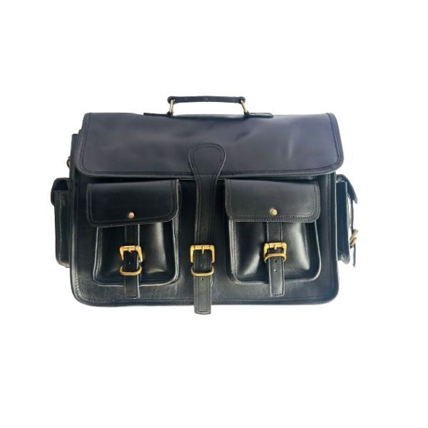 Retro Buffalo Hunter Leather Laptop Bag
