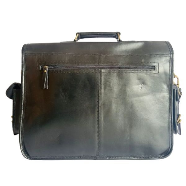 Retro Buffalo Hunter Leather Laptop Bag thumbnail 2