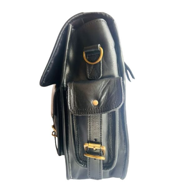 Retro Buffalo Hunter Leather Laptop Bag thumbnail 3