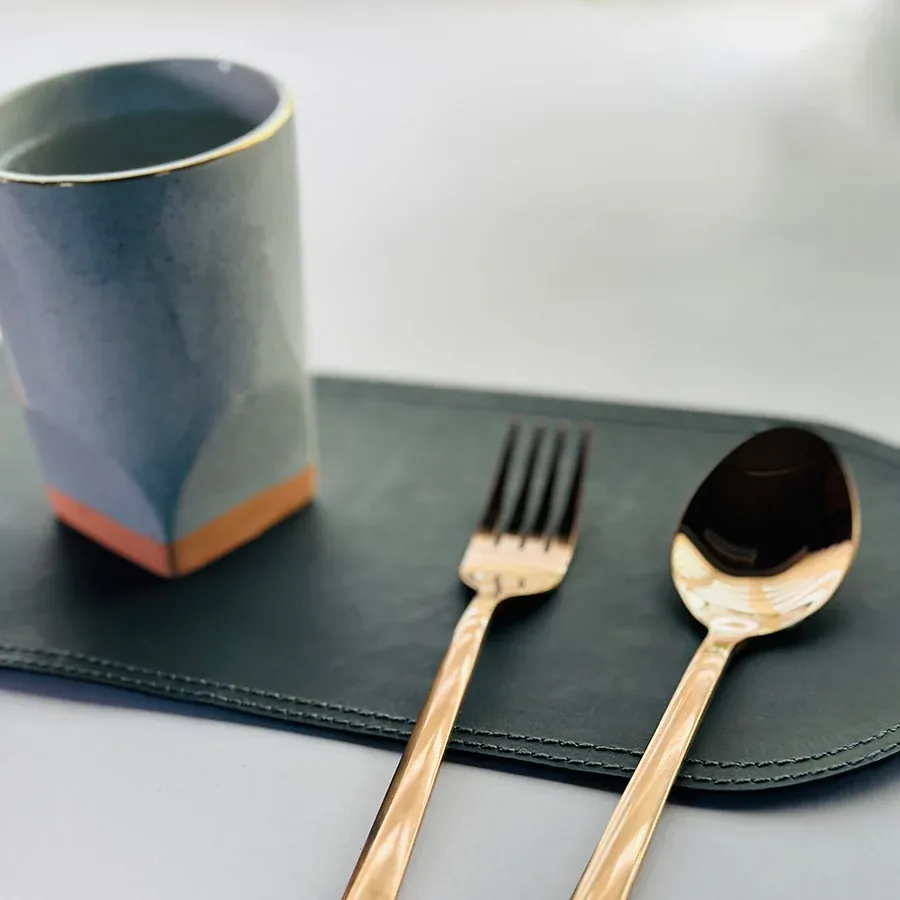 remium Leather Desk Curve Mat - Elegant Table Protector
