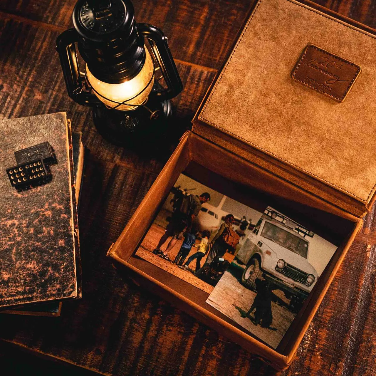 Premium Leather Desk Organizer Box