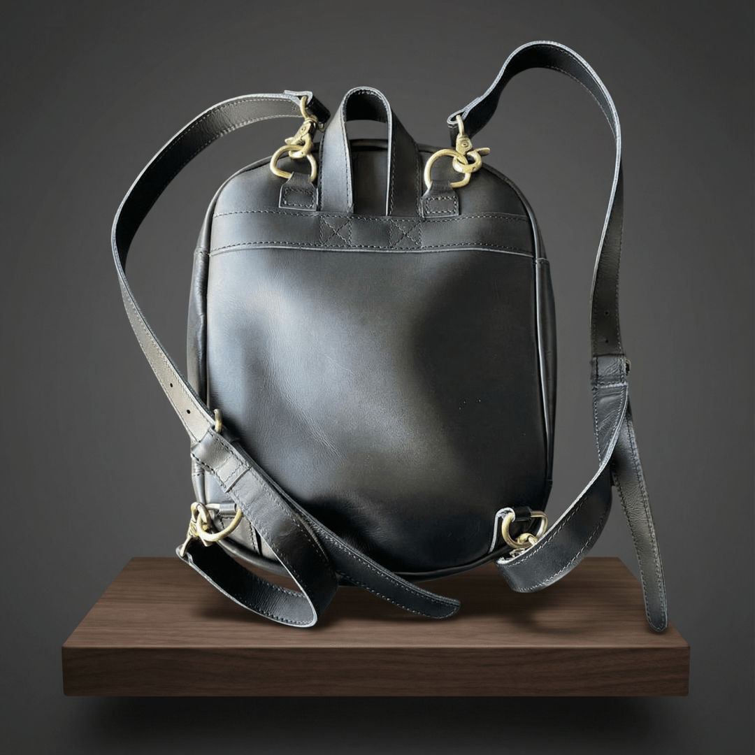 Premium Leather Dopp Kit - Spacious Travel Backpack thumbnail 2