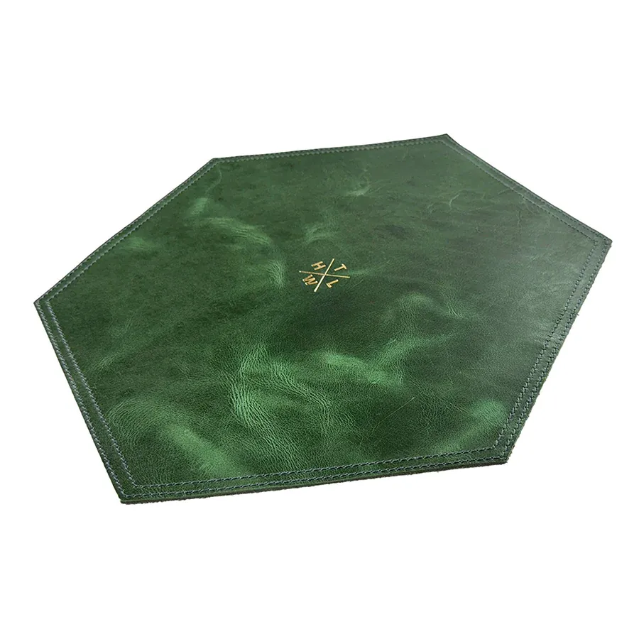 Premium Leather Hexa Placemats - Elegant Dining & Office Table Protection thumbnail 3