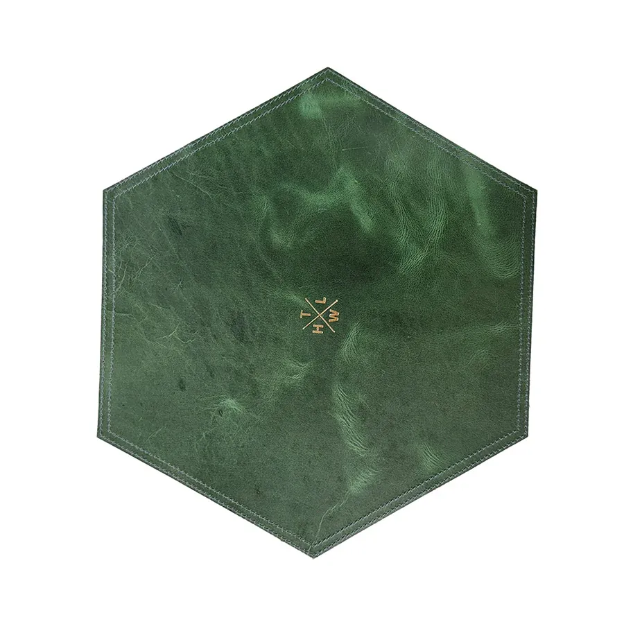 Premium Leather Hexa Placemats - Elegant Dining & Office Table Protection thumbnail 4