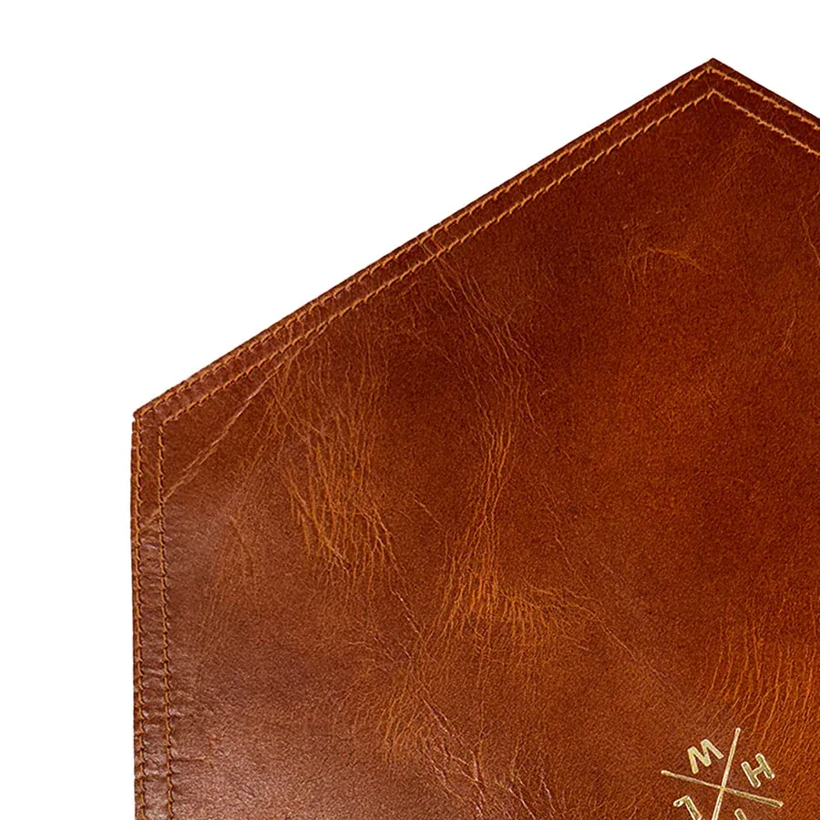 Premium Leather Hexa Placemats - Elegant Dining & Office Table Protection thumbnail 5