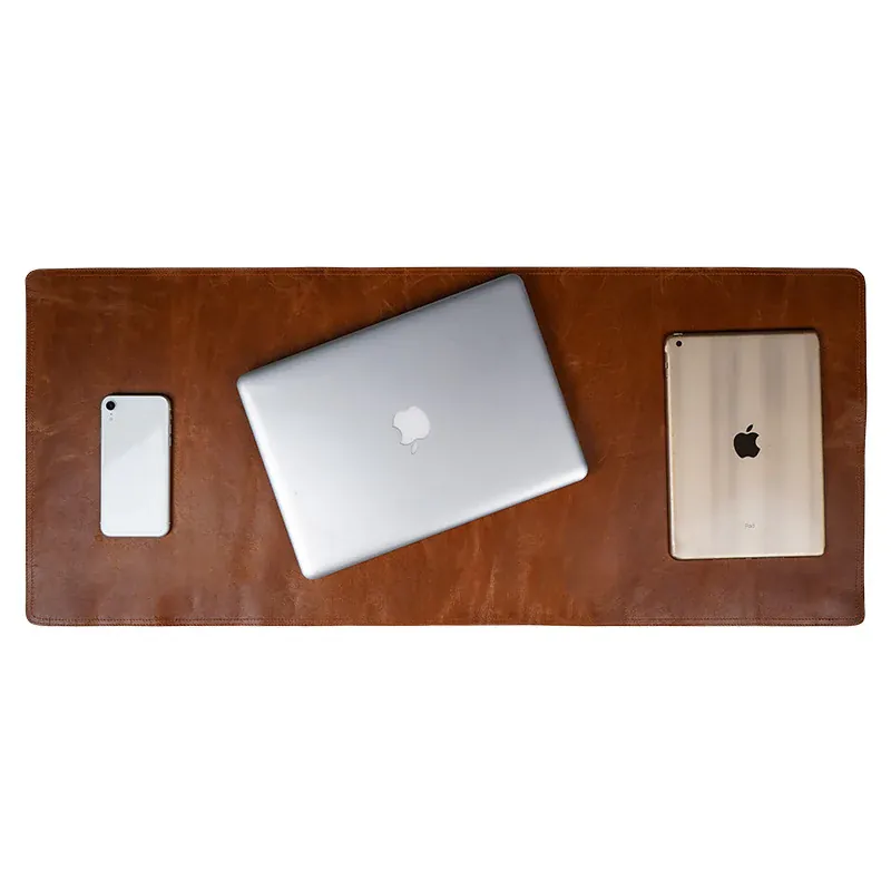 Premium Leather Office Desk Mat - Elegant Work Surface Protector
