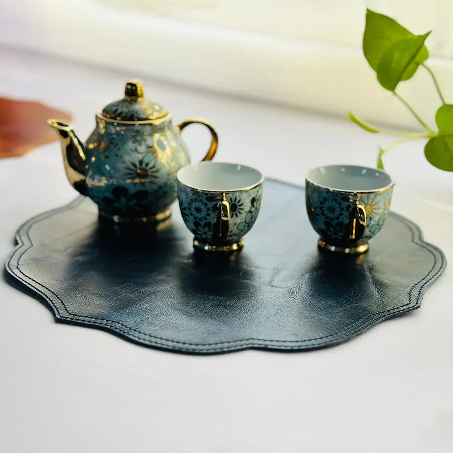 Premium Leather Table Mat & Coaster thumbnail 2