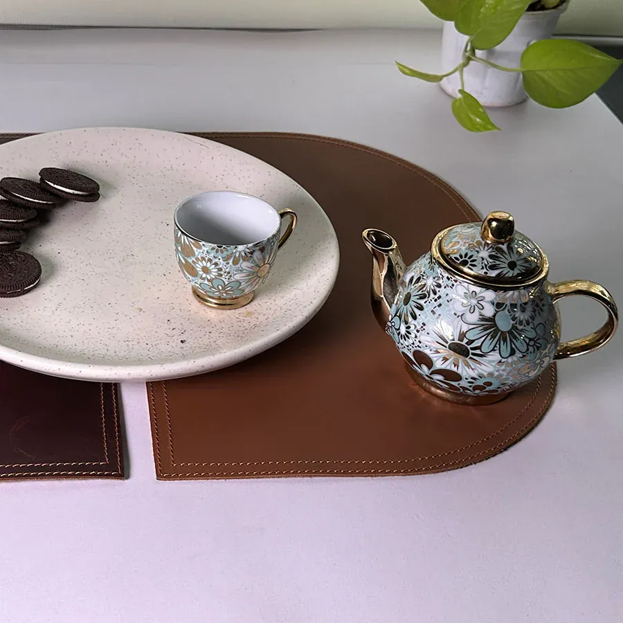 Premium Leatherette Dining Table Placemats - Heat Resistant & Elegant Design