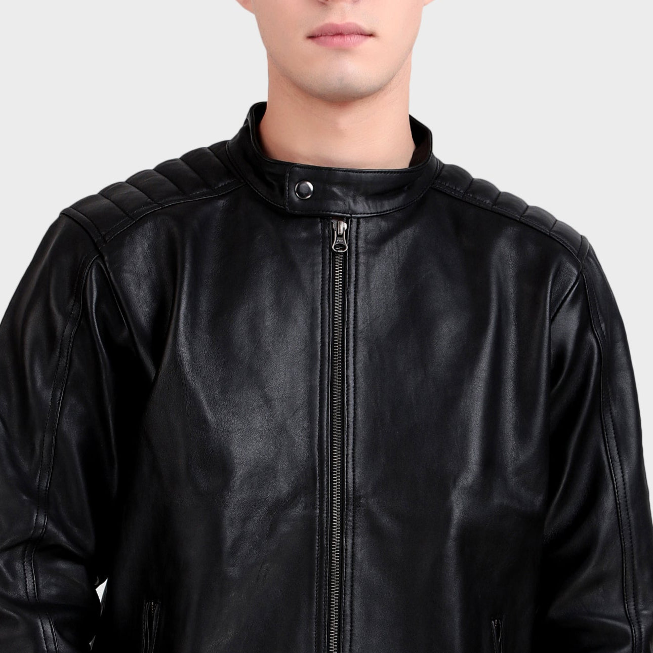 Premium Men’S Black Leather Jacket thumbnail 20