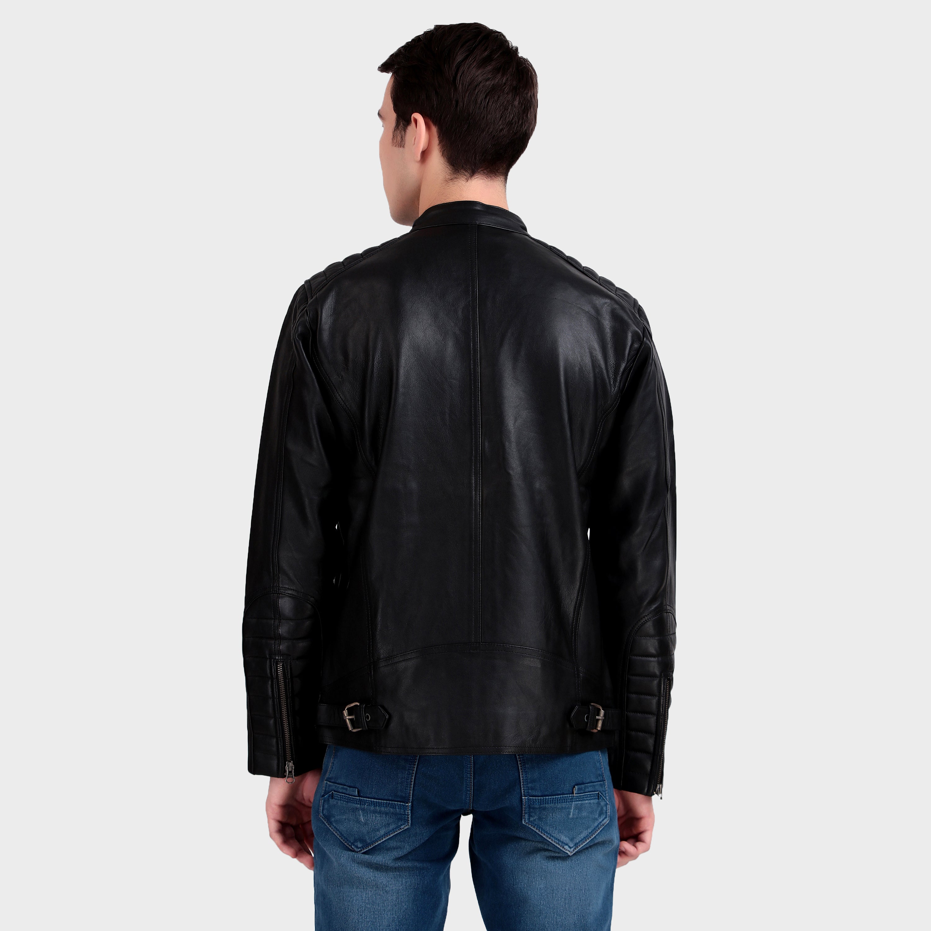 Premium Men’S Black Leather Jacket thumbnail 29