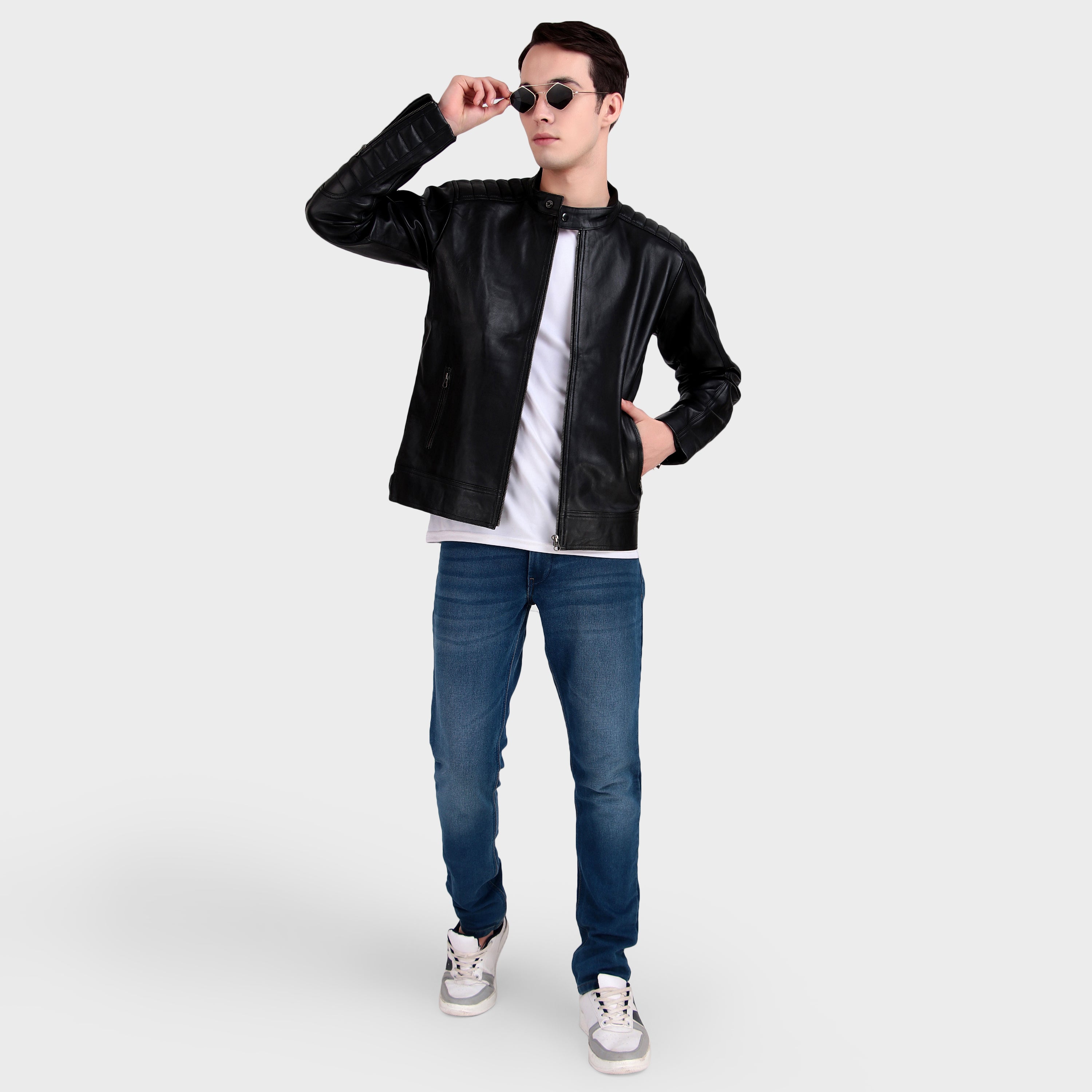 Premium Men’S Black Leather Jacket thumbnail 6
