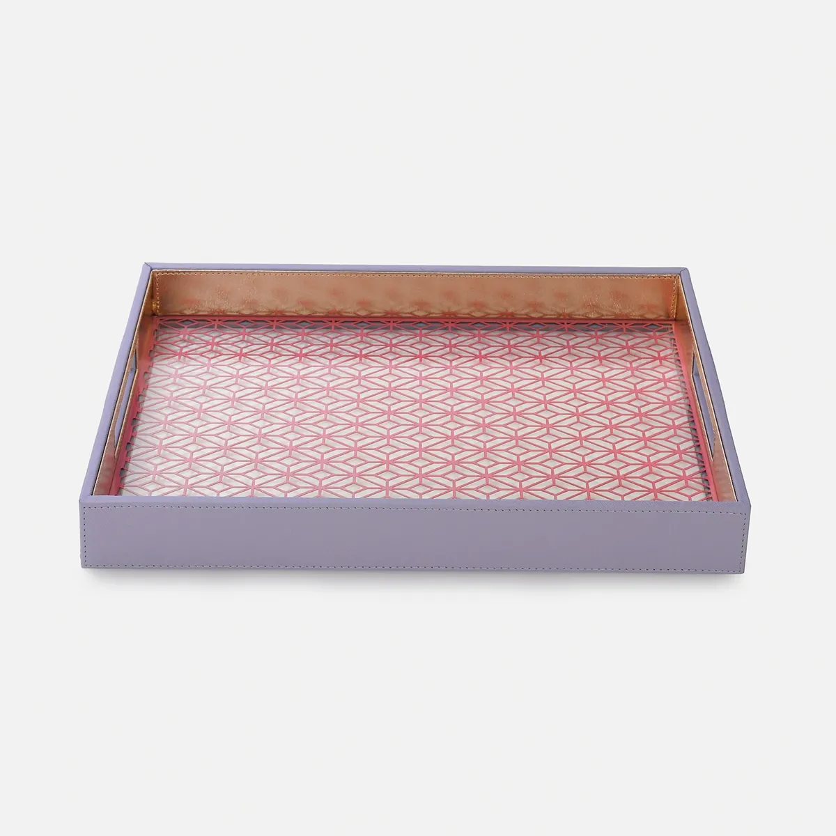 Purple & Pink Dual-Toned Faux Leather Tray thumbnail 4
