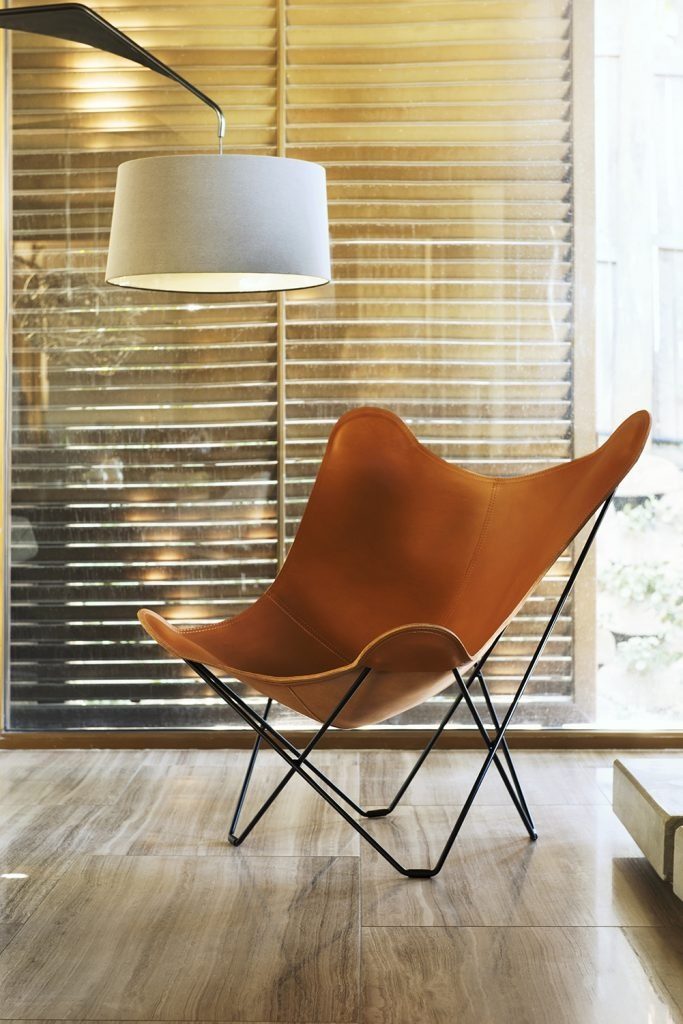 Retro Handmade Leather Butterfly Chair, Handmade chair, foldable chair thumbnail 2