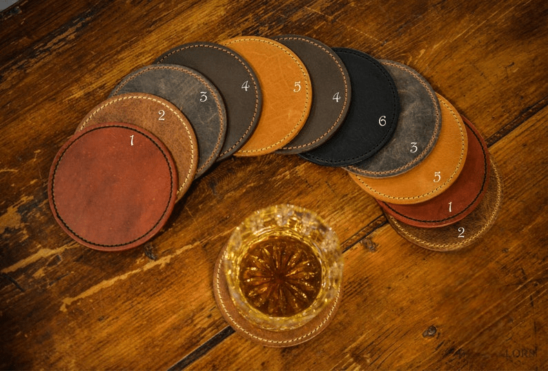 Round Leather Coasters