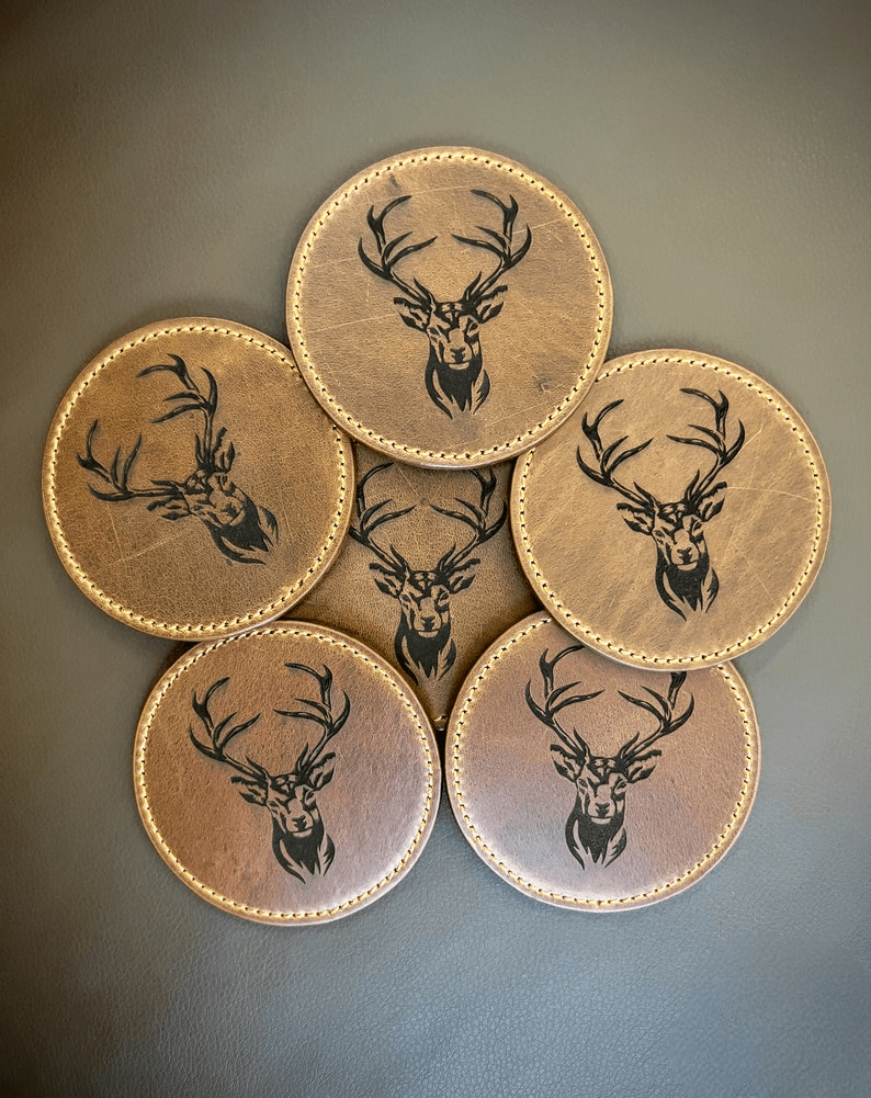 Round Leather Coasters thumbnail 2
