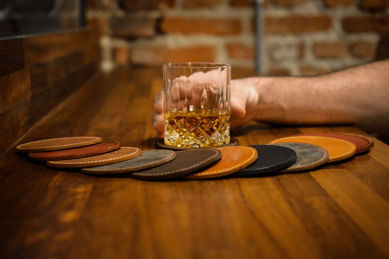 Round Leather Coasters thumbnail 4
